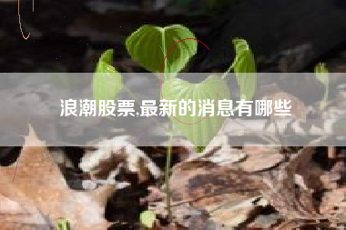 浪潮股票,最新的消息有哪些