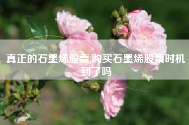 真正的石墨烯股票,购买石墨烯股票时机到了吗