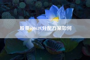 股票600639,分配方案如何