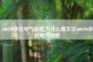 600290华仪电气股吧,为什么要关注600290华仪电气股吧