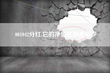 001042分红,它的净值估算是多少