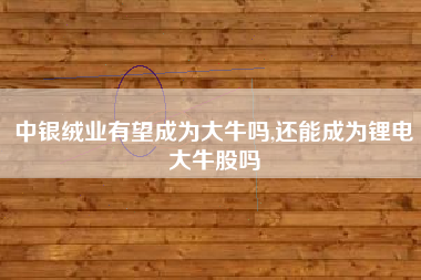 中银绒业有望成为大牛吗,还能成为锂电大牛股吗