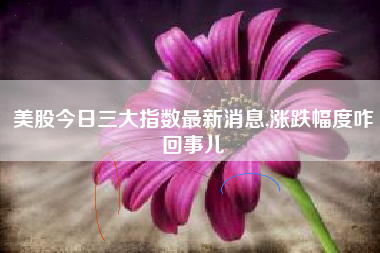 美股今日三大指数最新消息,涨跌幅度咋回事儿