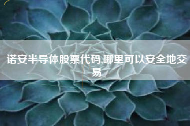 诺安半导体股票代码,哪里可以安全地交易