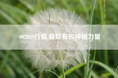 002059行情,背后有股神秘力量