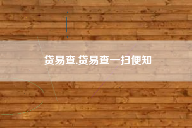 贷易查,贷易查一扫便知