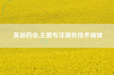 英派药业,主要专注哪些技术领域