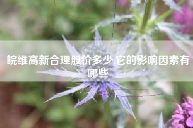 皖维高新合理股价多少,它的影响因素有哪些