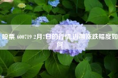 股票 600719 2月7日的行情,近期涨跌幅度如何