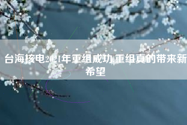 台海核电2021年重组成功,重组真的带来新希望