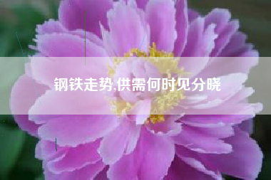钢铁走势,供需何时见分晓