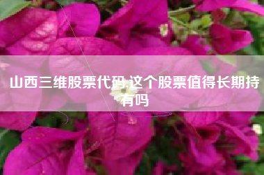 山西三维股票代码,这个股票值得长期持有吗