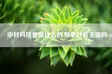 中材科技是做什么的,风电叶片主流吗