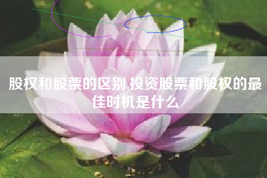 股权和股票的区别,投资股票和股权的最佳时机是什么