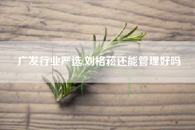 广发行业严选,刘格菘还能管理好吗