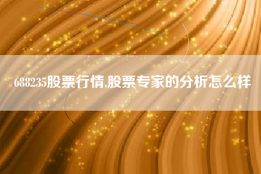 688235股票行情,股票专家的分析怎么样