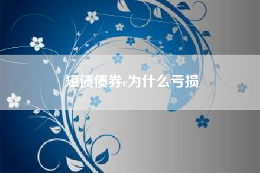 短债债券c为什么亏损