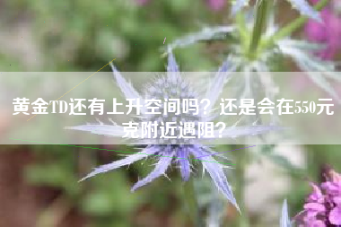 黄金TD还有上升空间吗？还是会在550元克附近遇阻？