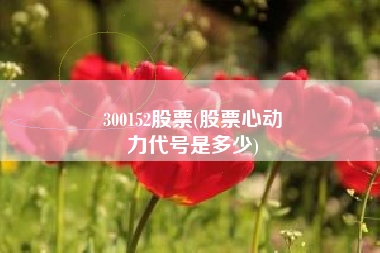 300152股票(股票心动
力代号是多少) 300152股票(股票心动
力代号是多少)