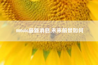 000606最新消息,未来前景如何