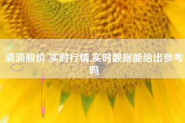 滴滴股价 实时行情,实时数据能给出参考吗