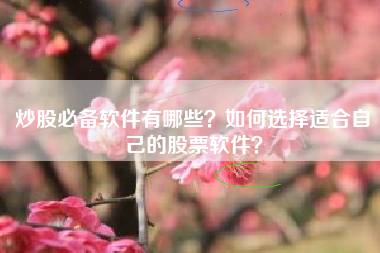 炒股必备软件有哪些？如何选择适合自己的股票软件？