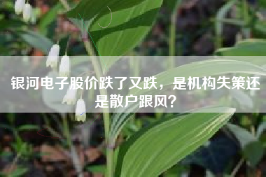 银河电子股价跌了又跌，是机构失策还是散户跟风？