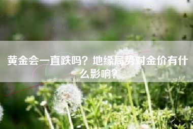 黄金会一直跌吗？地缘局势对金价有什么影响？