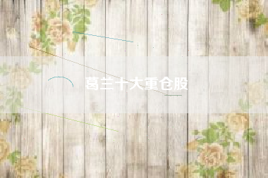 葛兰十大重仓股