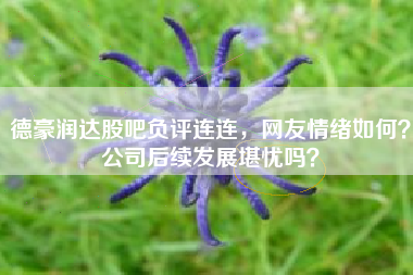 德豪润达股吧负评连连，网友情绪如何？公司后续发展堪忧吗？
