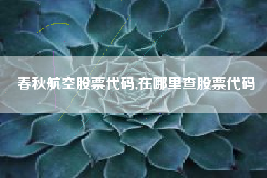 春秋航空股票代码,在哪里查股票代码
