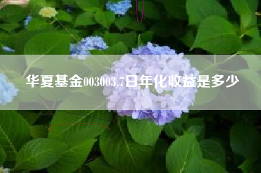 华夏基金003003,7日年化收益是多少