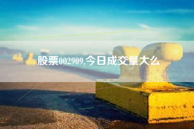 股票002909,今日成交量大么