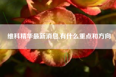 维科精华最新消息,有什么重点和方向