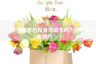「000976股票的投资风险大吗？适合散户投资吗？」