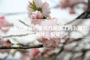 000958东方能源的重组方案出了吗？涨到50元有什么前提？