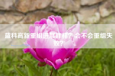 蓝科高新重组进展咋样？会不会重组失败？