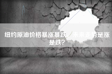 纽约原油价格暴涨暴跌，未来走势是涨是跌？