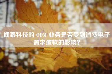 闻泰科技的 ODM 业务是否受到消费电子需求疲软的影响？