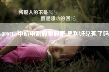 300114 中航电测股票股吧,是利好兑现了吗