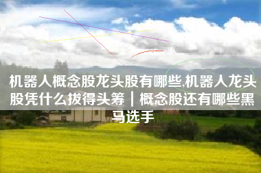 机器人概念股龙头股有哪些,机器人龙头股凭什么拔得头筹｜概念股还有哪些黑马选手