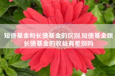 短债基金和长债基金的区别,短债基金跟长债基金的收益有差别吗