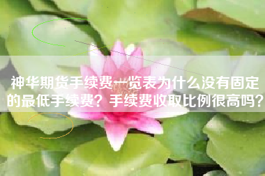 神华期货手续费一览表为什么没有固定的最低手续费？手续费收取比例很高吗？