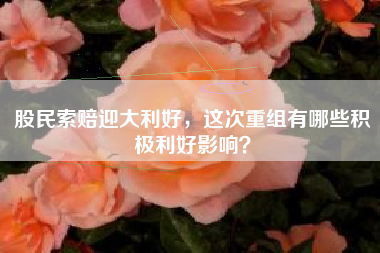 股民索赔迎大利好，这次重组有哪些积极利好影响？