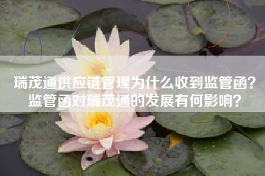 瑞茂通供应链管理为什么收到监管函？监管函对瑞茂通的发展有何影响？
