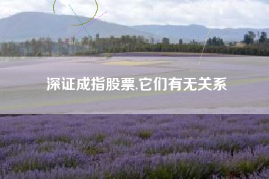 深证成指股票,它们有无关系