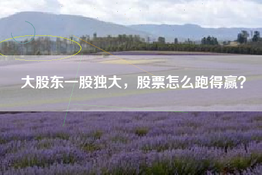大股东一股独大，股票怎么跑得赢？