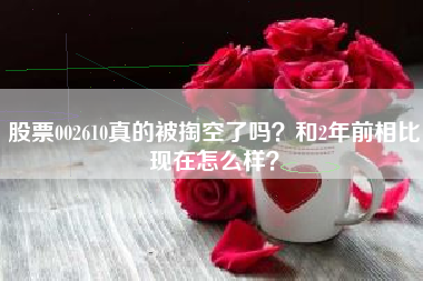 股票002610真的被掏空了吗？和2年前相比现在怎么样？