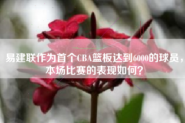 易建联作为首个CBA篮板达到6000的球员，本场比赛的表现如何？