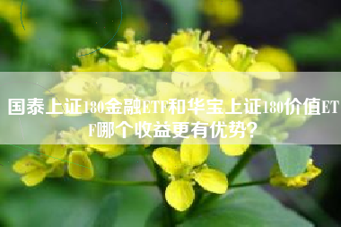 国泰上证180金融ETF和华宝上证180价值ETF哪个收益更有优势？